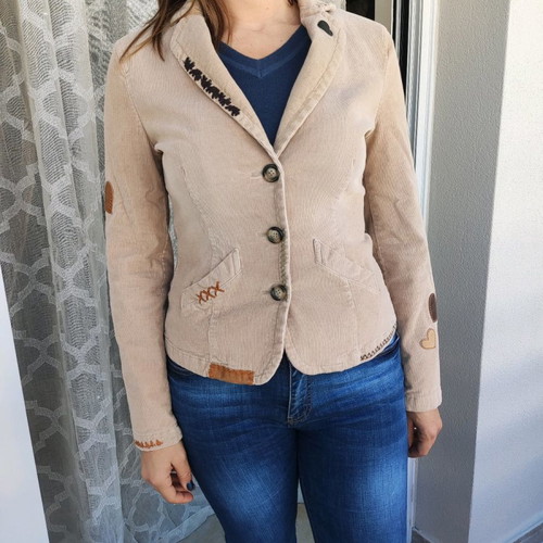 Love Moschino Corduroy Jacket used, beige, size 44 medium