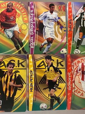 Champions League 2002 football cards used, pack of 10