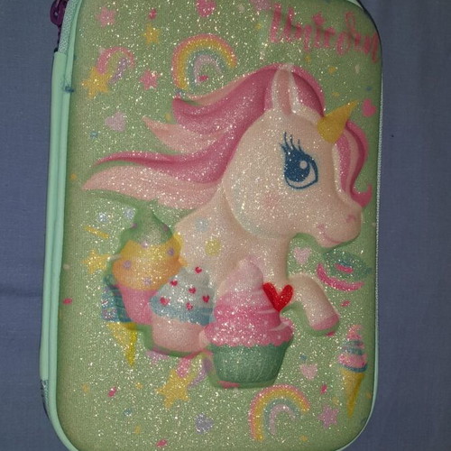 Unicorn Pencil Case new with school supplies