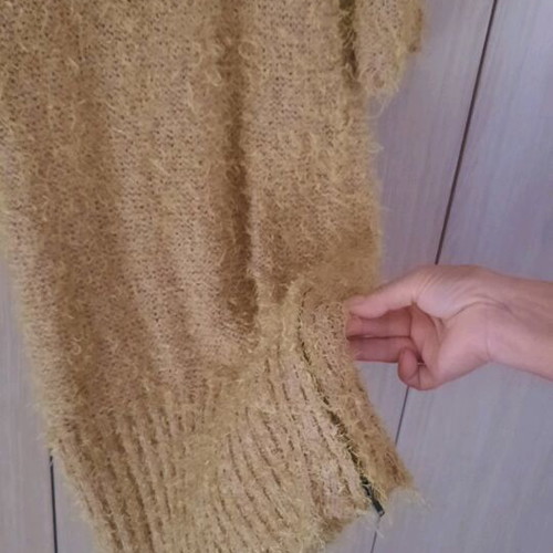 Knitted dress mustard color ICHI like new