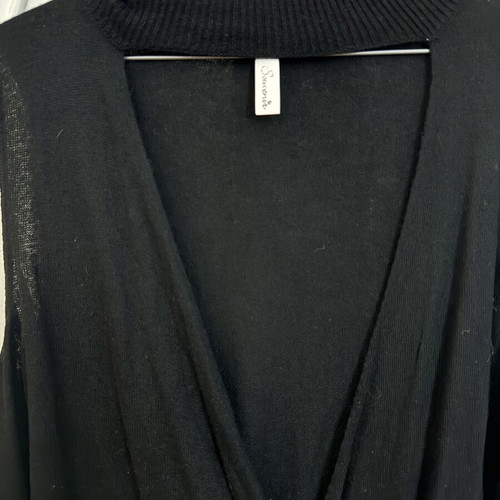 Souvenir backless knitted top like new, black, size S