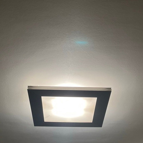 Vibia Sandwich ceiling light 50x50 cm metal matte and opal glass like new