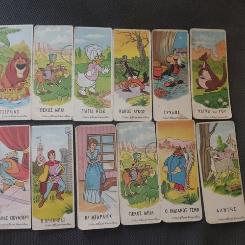 Melo Disney collectible cards used, pack of 12