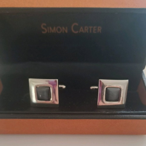 Simon Carter cufflinks like new, silver