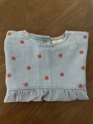 Zara tunic shirt like new, blue and red, size 98 cm for 2-3 years