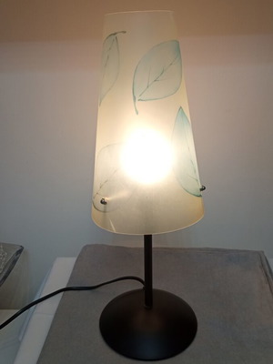 Table lamp used with leaf design