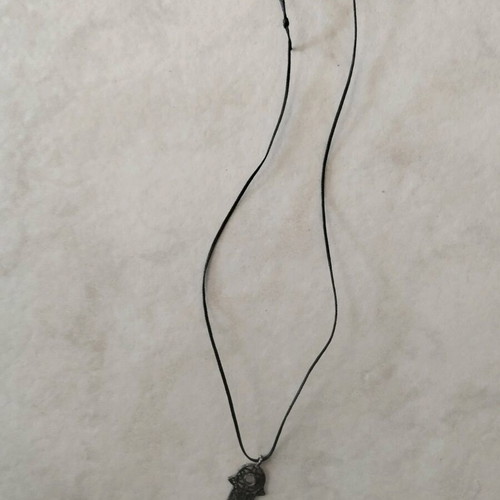 Adjustable necklace new, black and silver