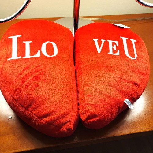 I Love You Red Plush Hanging Heart New