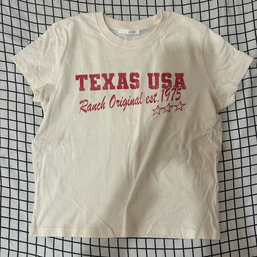 Zara t shirt women’s beige used with visible stain