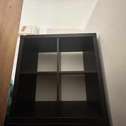 IKEA KALLAX dark brown 4-compartment shelves, set of 2
