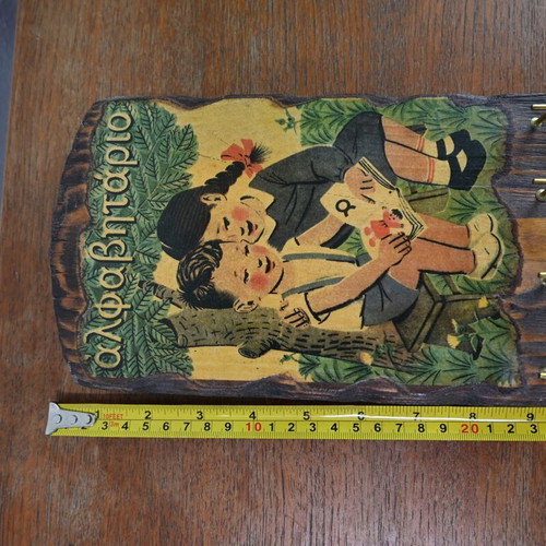 Wooden Key Holder Alphabet Nostalgic Vintage Design used