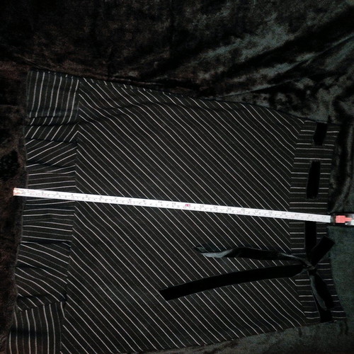 Morgan de Toi pinstripe midi skirt with velvet bow, like new