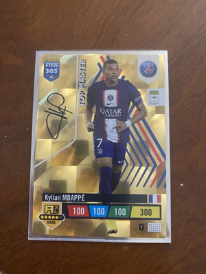 Κάρτα Adrenalyn Mbappe 2023 χρυσή με υπογραφή και θήκη