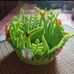 Handmade Easter decorative basket like new