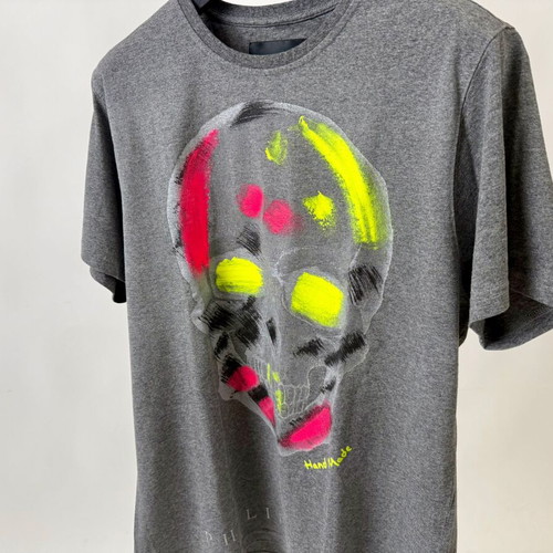 Philipp Plein Handmade Skull T-shirt new, gray, size L/XXL