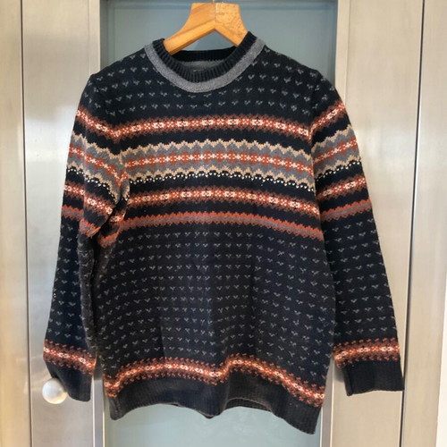 Stefanel men's knitted sweater like new, size L, multicolor