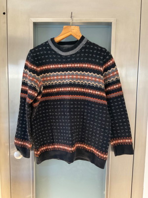 Stefanel men's knitted sweater like new, size L, multicolor