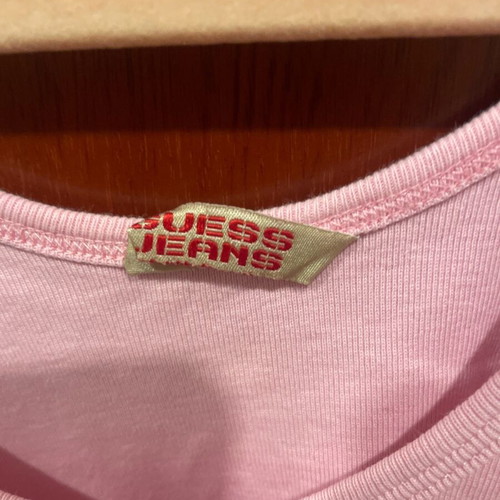 Guess top pink light, cotton, sleeveless, like new, size S