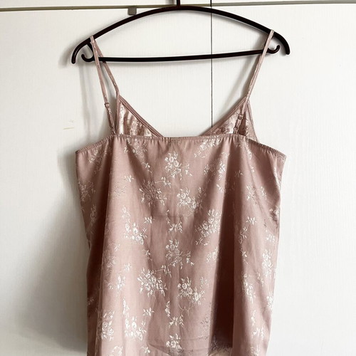 Pink sleeveless summer top with flowers, like new, H&M, size S