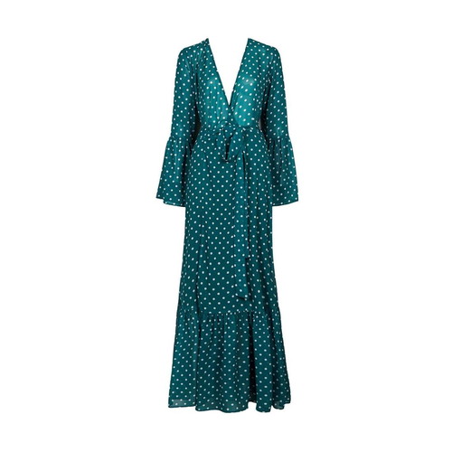 BSB Maxi Dress Green Polka Dot Brand New with Tags
