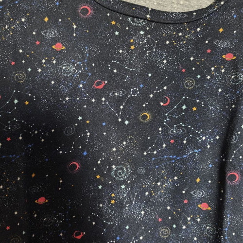 Short Sleeve T-shirt with Constellation and Planets Design like new, size M