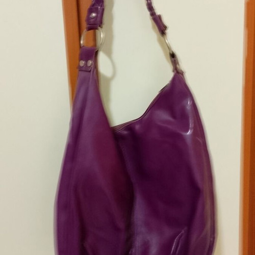 Handbag pvc purple used in good condition