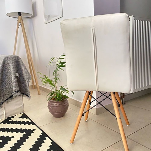 White leather chairs new, pack of four