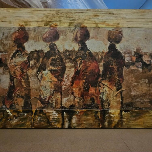 Canvas painting ethnic premium decor artwork like new 1.60x0.80