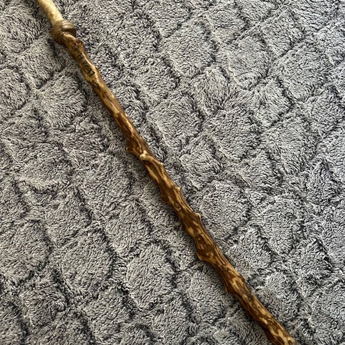Handmade rustic walking stick used 92 cm with engraved year 2011