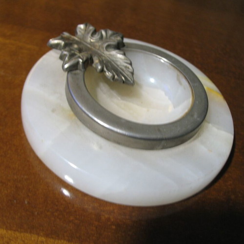 Pair of individual granite ashtrays new