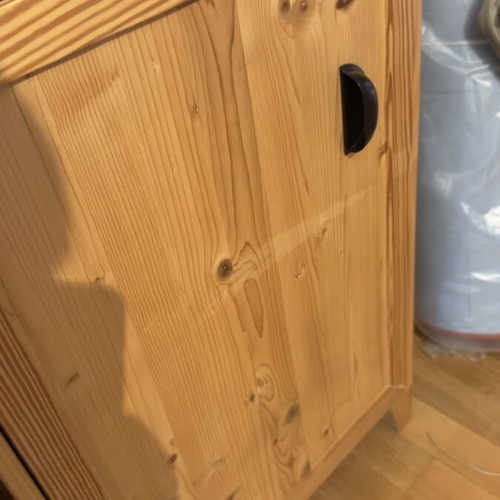 Handmade vertical furniture with drawer and cabinet, like new
