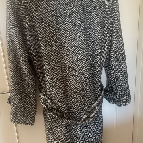 Women's herringbone coat GF FERRE like new with belt, size L