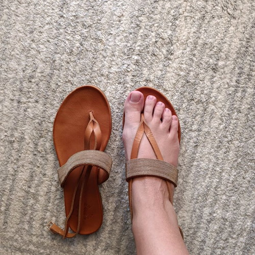 Tsakiris Mallas sandals tan like new, size 40