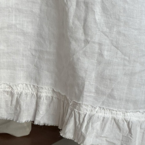 Coquette Aesthetic Cottagecore Linen Dress like new, white, size XL