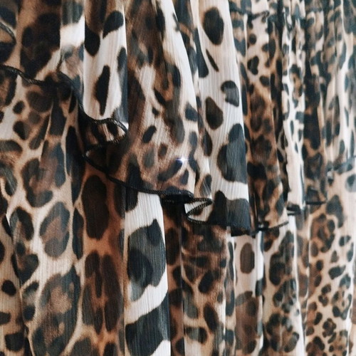 Leopard dress ZIC ZAC like new, one size, beige and brown