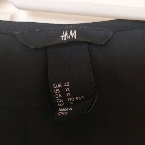 H&M dress size 42 with gold zipper, like new, black