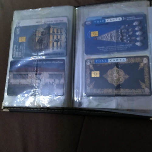 Collectible phone cards used with album