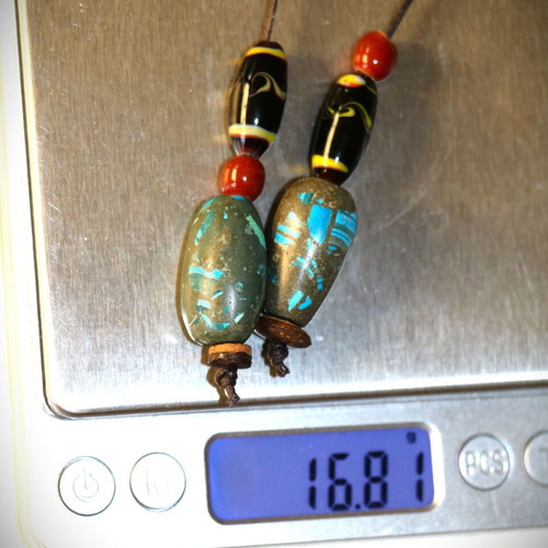 Indico Jewells handmade worry beads with turquoise and lapis lazuli porcelain beads