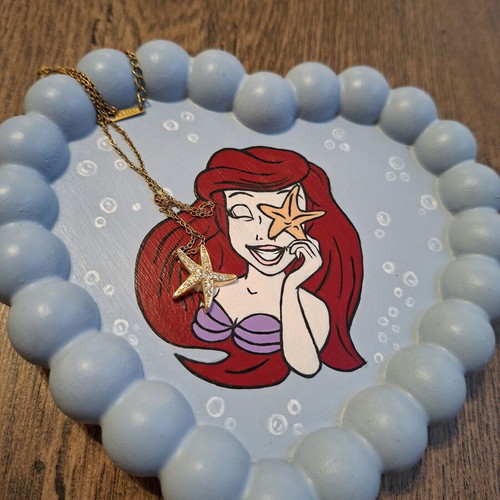 Handpainted plaster tray with acrylic colors