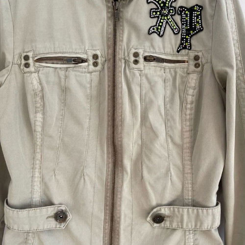 DDP jacket used, size M, grey and green with embroidery