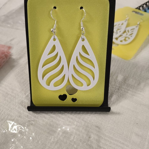 Drop earrings with wannabe lines 3D printing made, made to order