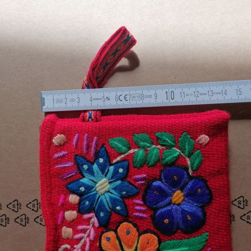 Handmade Peruvian toiletry bag new, woven and hand embroidered