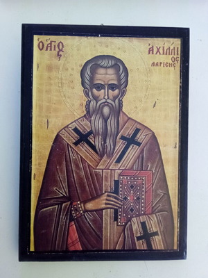 Icon of Saint Achilleios like new, 25×18 cm