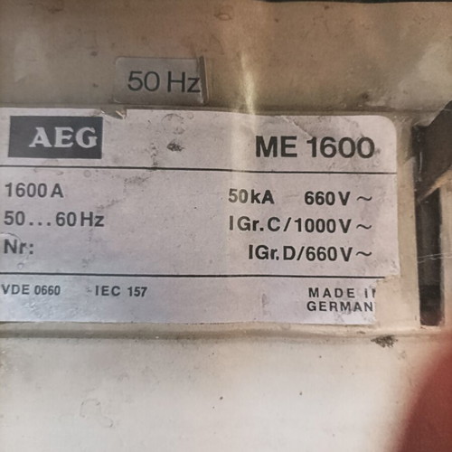 ABB and AEG 1600A Power Switches like new, set of two