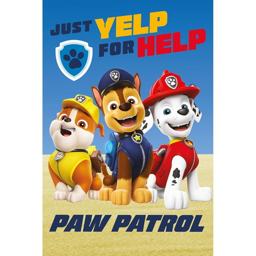 Paw Patrol fleece blanket new, velvety, blue 100x150 cm
