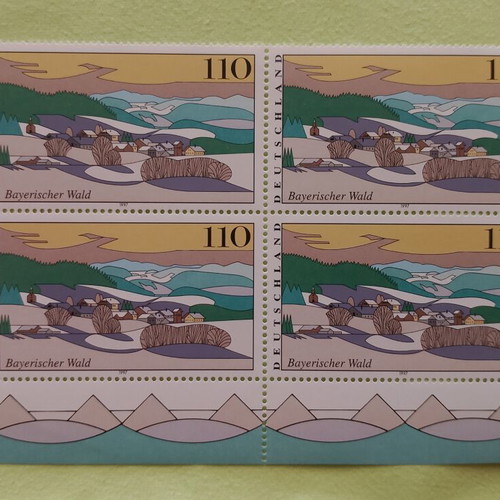 German stamps 1997 with Bonn first day cover postmark, 3 mint blocks