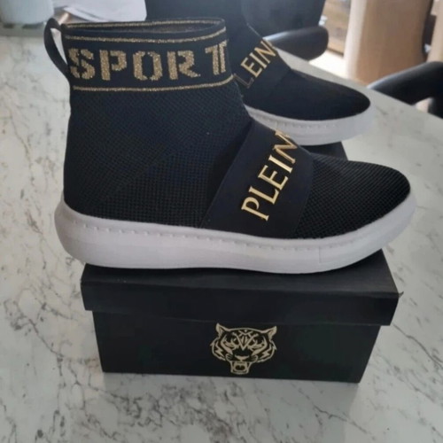 Philipp Plein Sport Sock Sneakers New Black with Gold Details