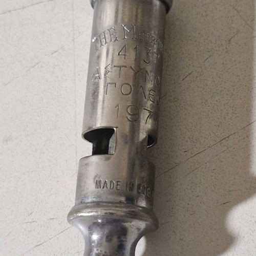 Police Whistle 1977 like new, metal