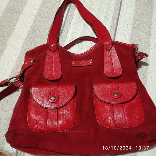 Salvatore Ferragamo red shoulder bag like new vintage authentic Italian