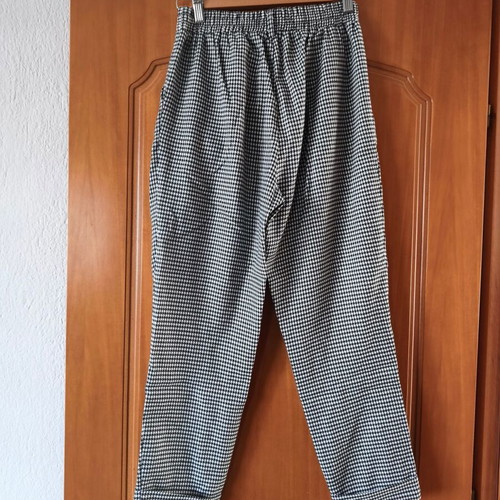 Stradivarius women's checked pants like new, elastic waist, size S